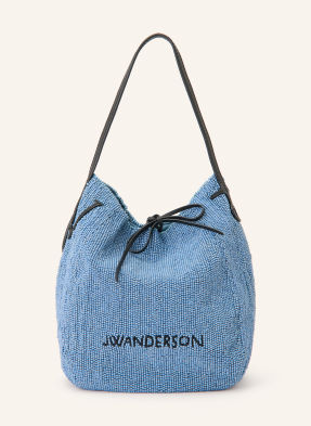 Jw Anderson Vaková Kabelka Bulb Small S Ozdobnými Korálky tmavě modrá / černá