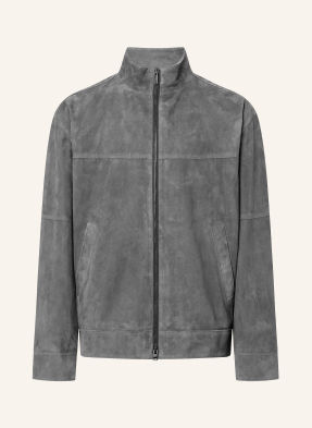 Strellson Kožená Bunda Austin šedá
