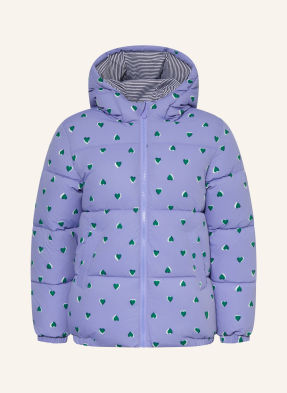 Petit Bateau Prošívaná Bunda tmavě modrá / tmavě zelená / bílá