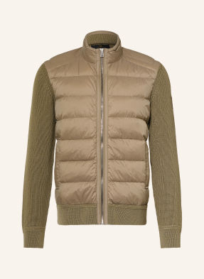 Belstaff Lehká Péřová Bunda Compound Z Kombinace Materiálů khaki