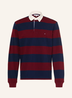 Tommy Hilfiger Rugbyové Tričko tmavě červená / tmavě modrá