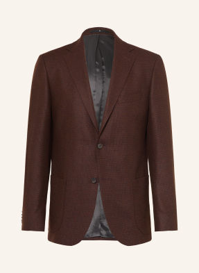 Dressler Sako Regular Fit tmavě červená / tmavě hnědá