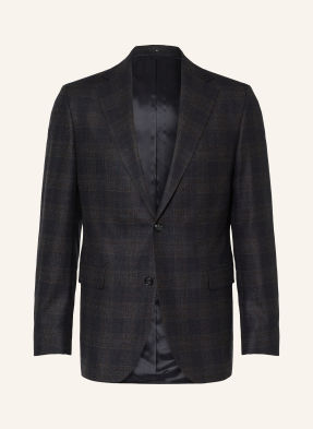 Dressler Sako Regular Fit tmavě modrá / hnědá / tmavě šedá