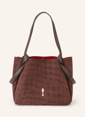 Christian Louboutin Shopper Bettina S Pouzdrem tmavě hnědá / zlatá