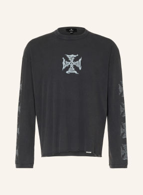 Represent Tričko S Dlouhým Rukávem černá / světle šedá
