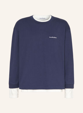 Acne Studios Mikiny Z Kombinace Materiálů tmavě modrá / bílá