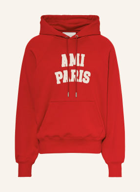 Ami Paris Mikina S Kapucí červená / bílá