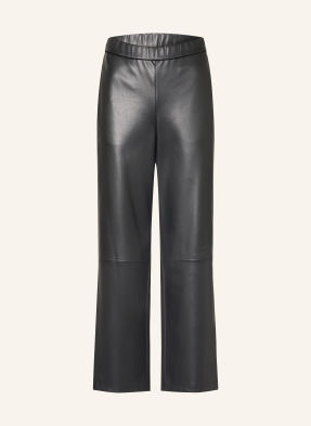 Mm By Max Mara Kalhoty Lode V Koženém Vzhledu černá