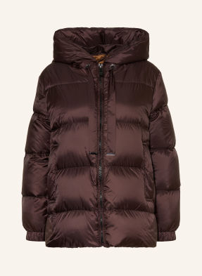 Max Mara The Cube Péřové Bundy Seia tmavě hnědá