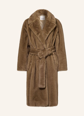 S Max Mara Kabát Z Umělé Kožešiny Miss béžová
