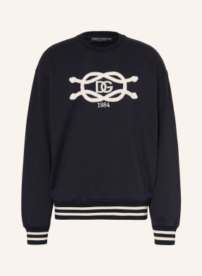 Dolce & Gabbana Mikiny tmavě modrá / bílá