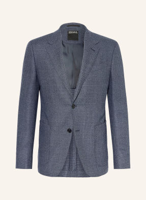 Zegna Sako Slim Fit tmavě modrá / černošedá