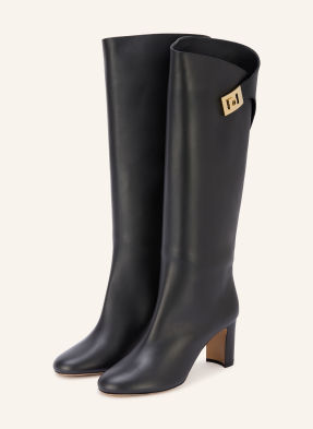 Ferragamo Kozačky Elli černá