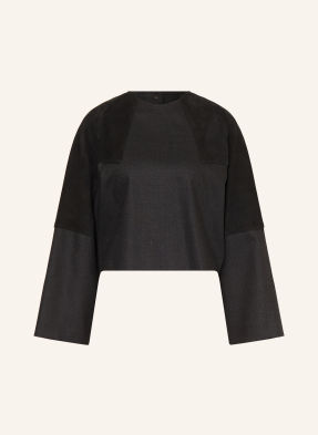 Max Mara Košilová Halenka Safa tmavě šedá / černá