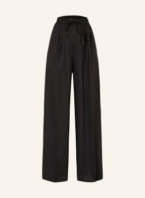 Max Mara Flanelové Marlene Kalhoty Vetrino tmavě šedá
