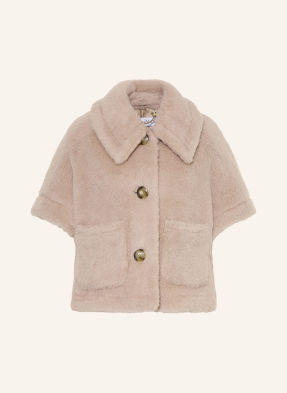 Max Mara Vesta Z Umělé Kožešiny New Terzo S Alpakou světle šedá