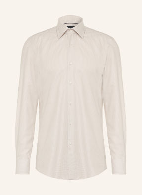 Boss Košile Hank Slim Fit krémová / černošedá
