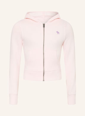Abercrombie & Fitch Mikina světle růžová / světle fialová