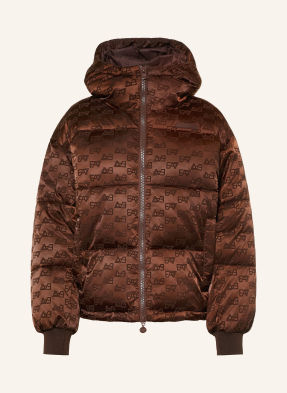 ea7 Emporio Armani Prošívaná Bunda tmavě hnědá