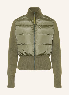 Canada Goose Péřová Bunda Hybridge Z Kombinace Materiálů olivová