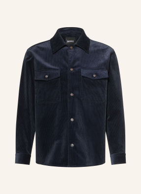 Boss Cord-Overshirt Carper blau