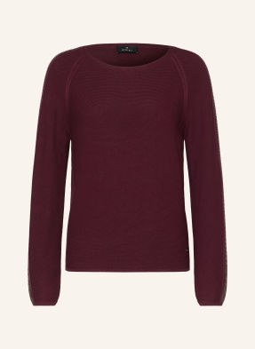 Monari Pullover Mit Schmucksteinen rot