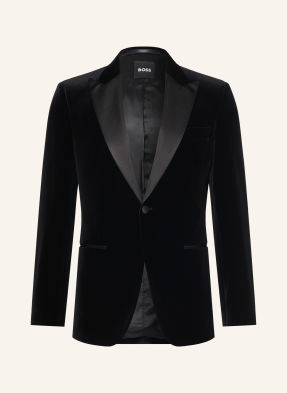 Boss Sametové Sako Hutson Slim Fit 001 black