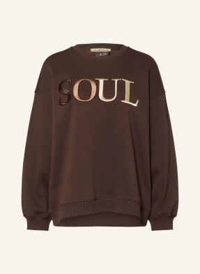 Smith & Soul Mikina V Oversizedovém Střihu tmavě hnědá