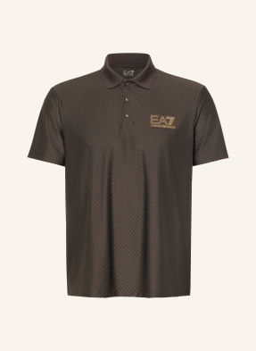 ea7 Emporio Armani Funkční Polokošile tmavě hnědá