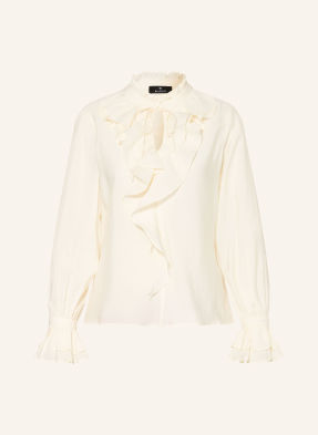 Monari Blusenshirt Mit Volants Und Rüschen weiss