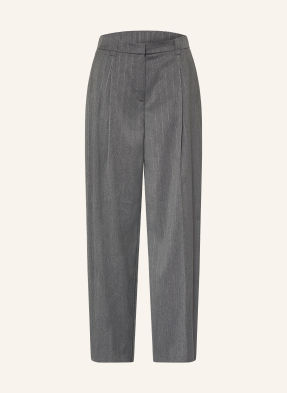 Opus Pants Kalhoty Moira tmavě šedá / světle šedá