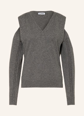 Jil Sander Kašmírový Svetr šedá