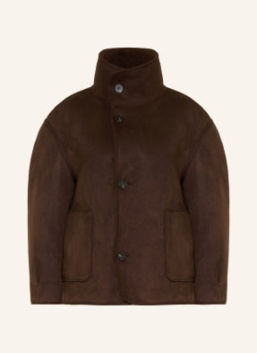 Opus Teddyfell-Jacke Haella Zum Wenden braun