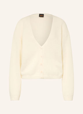 Boss Strickjacke Farano Mit Alpaka weiss