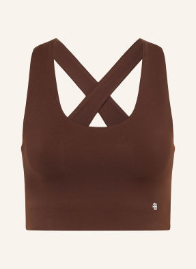 Anine Bing Cropped Top Yuna tmavě hnědá
