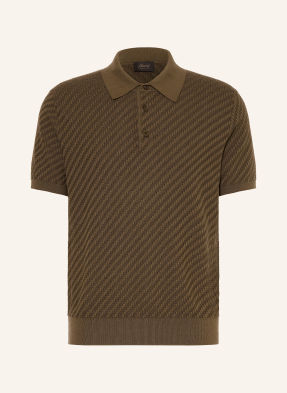 Brioni Pletená Polokošile khaki