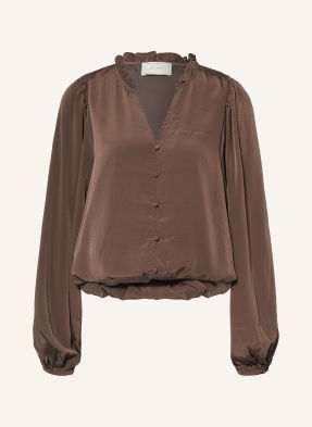 Neo Noir Blusenshirt Vivette Mit Rüschen braun