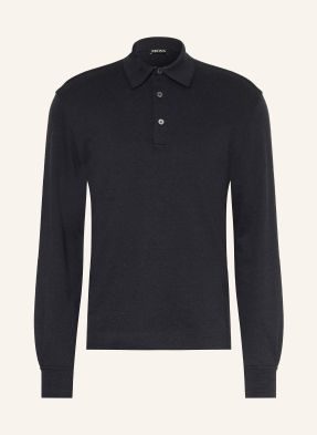 Zegna Žerzejová Polokošile tmavě modrá