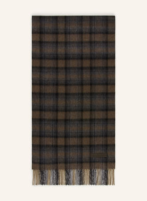 Zegna Kašmírová Šála olivová / šedá / černá