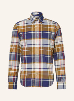 Gant Košile Regular Fit tmavě modrá / koňaková / tmavě červená