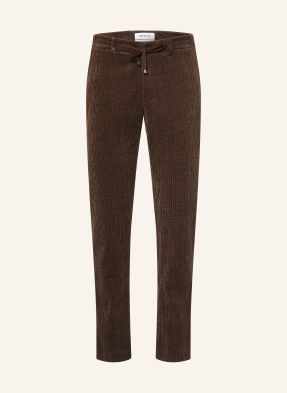 Distretto 12 Kordové Kalhoty Torino York Extra Slim Fit 0027 moro