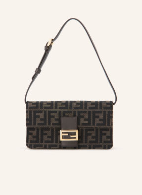 Fendi Kabelka Přes Rameno khaki / zlatá / černá
