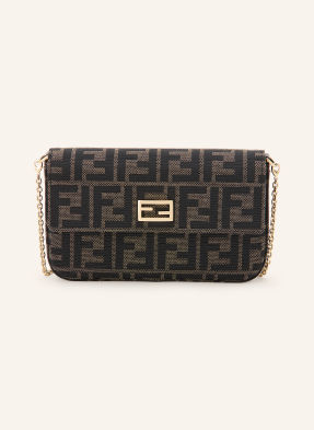 Fendi Kabelka Přes Rameno khaki / zlatá / černá