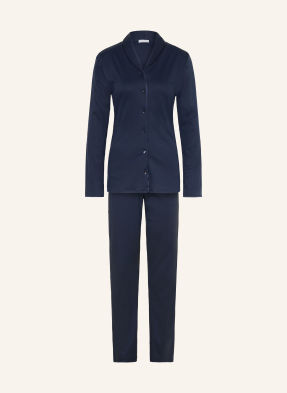 Hanro Pyžamo Cotton Silk tmavě modrá