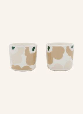 Marimekko Sada 2 Hrnků Unikko béžová / krémová / tmavě zelená