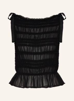 Allsaints Top Lotus Mit Rüschen schwarz