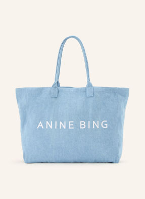 Anine Bing Shopper Leo Canvas tmavě modrá