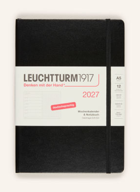 leuchtturm1917 Týdenní Kalendář černá