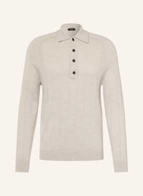 Reiss Pletená Polokošile Greyson světle hnědá