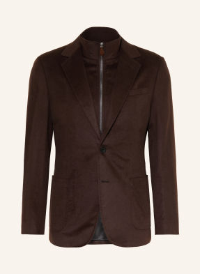 Reiss Sako Patch Tailored Fit S Odnímatelným Lemem tmavě hnědá